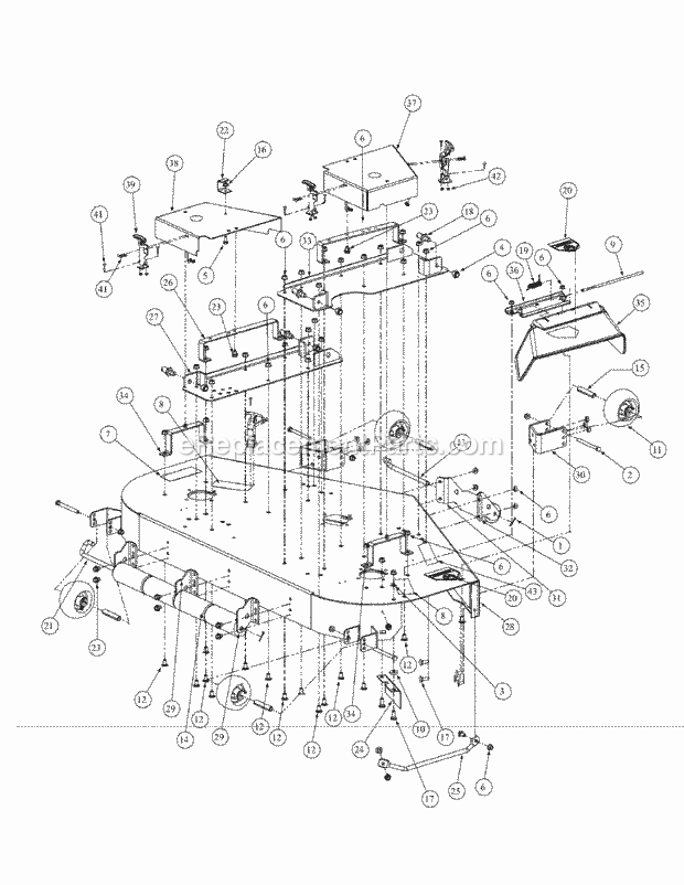 Fabricated Deck Assembly 54-Inch (Nov. 2003 & 1 Diagram and Parts List for M54-HN 53BB5ETW750-24-HP Cub Cadet Lawn Tractor